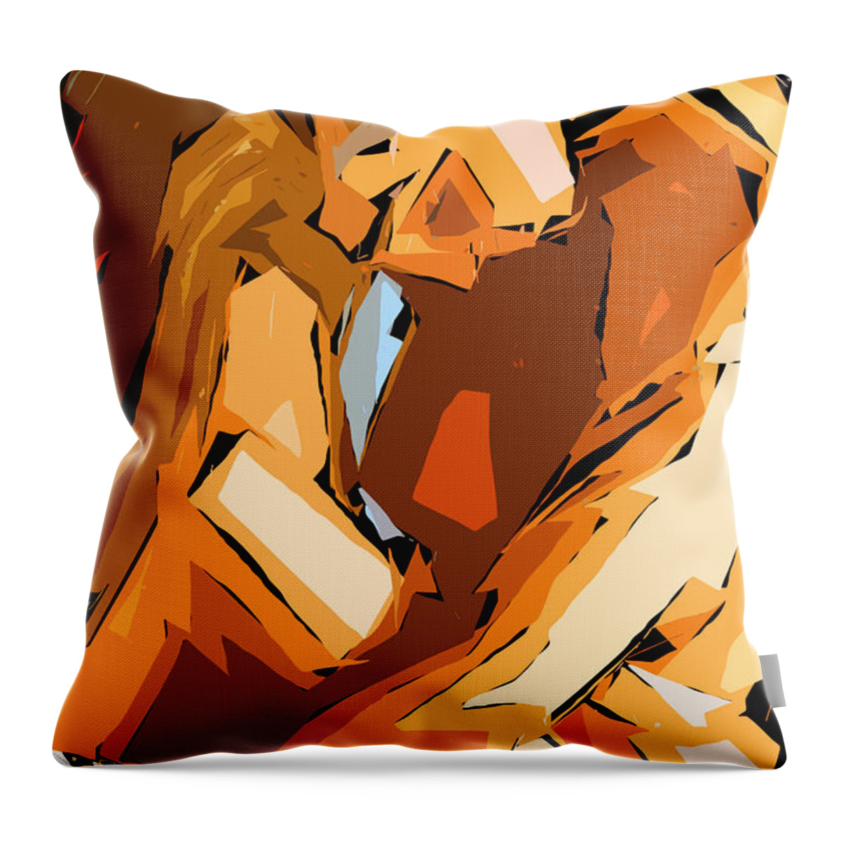Female Throw Pillow featuring the digital art Cubism Series IX by Rafael Salazar