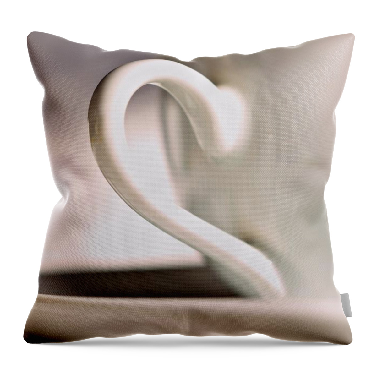 Cup Throw Pillow featuring the photograph Cup and Saucer by Josephine Buschman