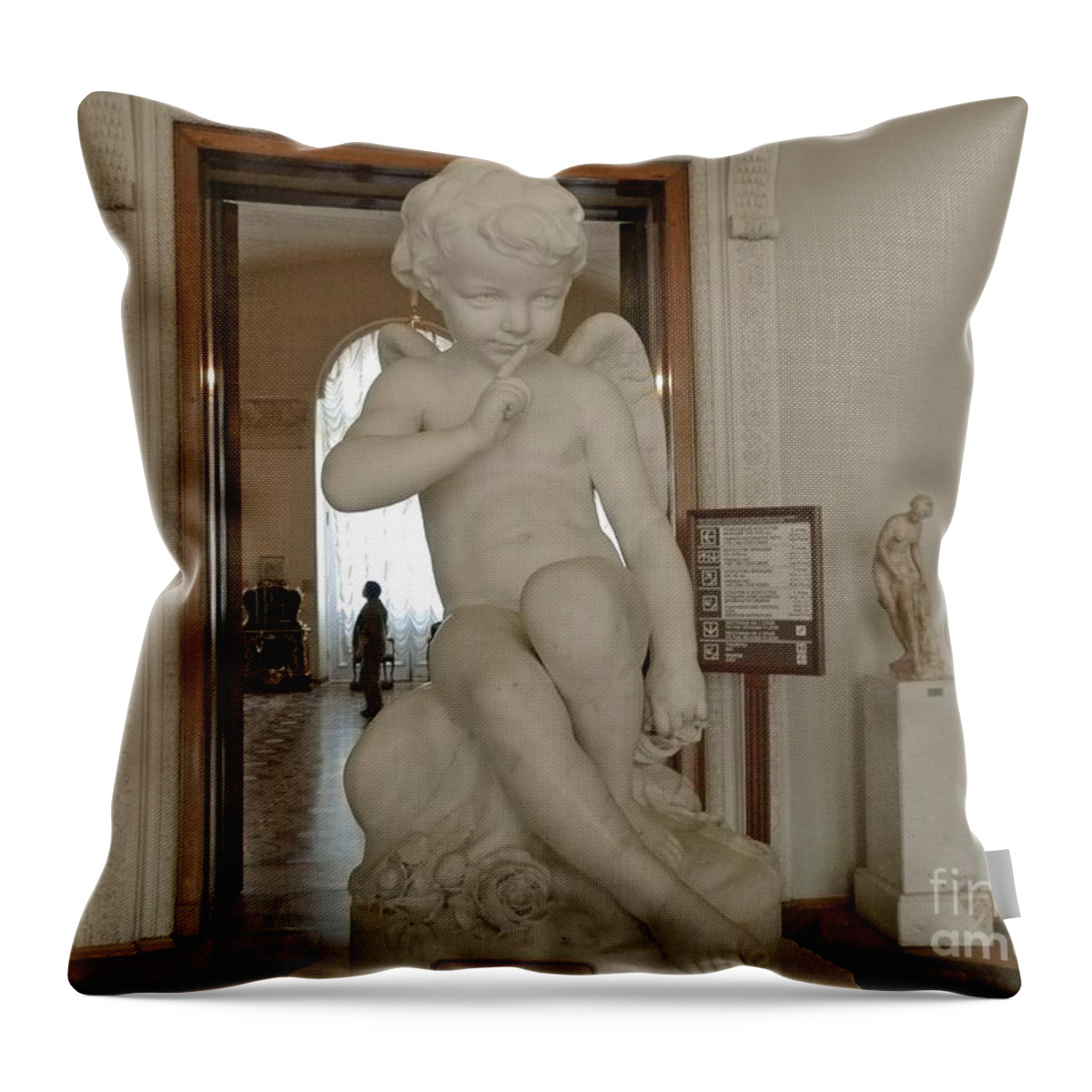 Cupid Throw Pillow featuring the photograph Cupid by Margaret Brooks