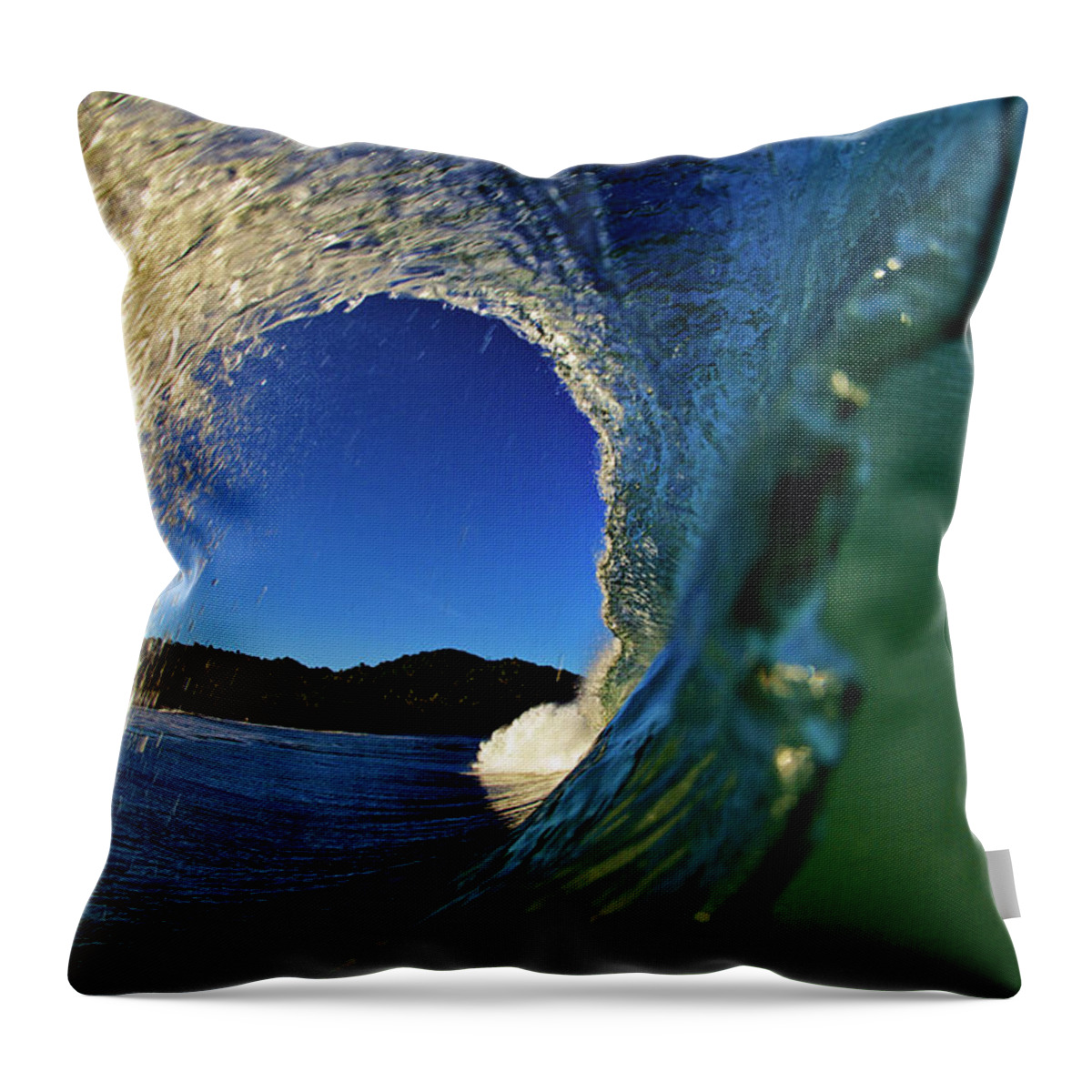 Surfing Throw Pillow featuring the photograph Curl by Nik West