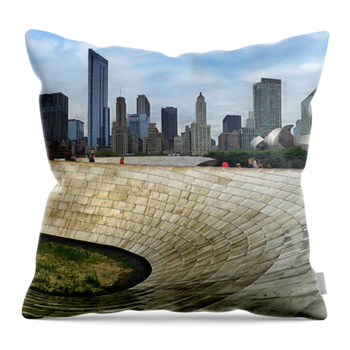 Chicago Throw Pillow featuring the photograph Curve by Jason Wolters