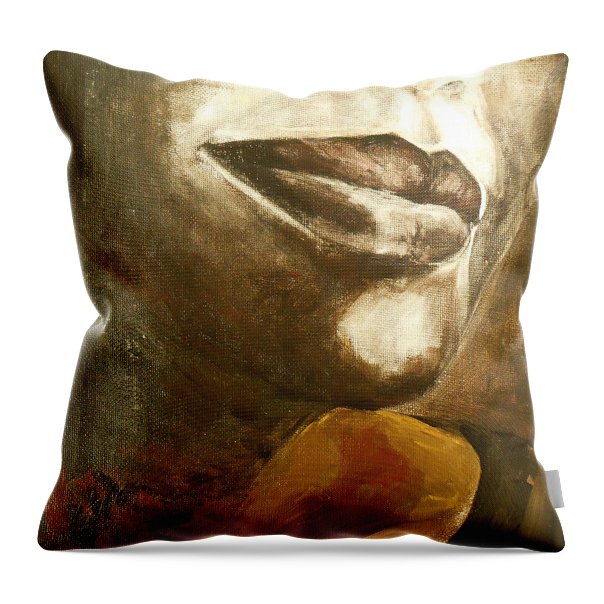 Figurative Throw Pillow featuring the painting Curves by Jane See