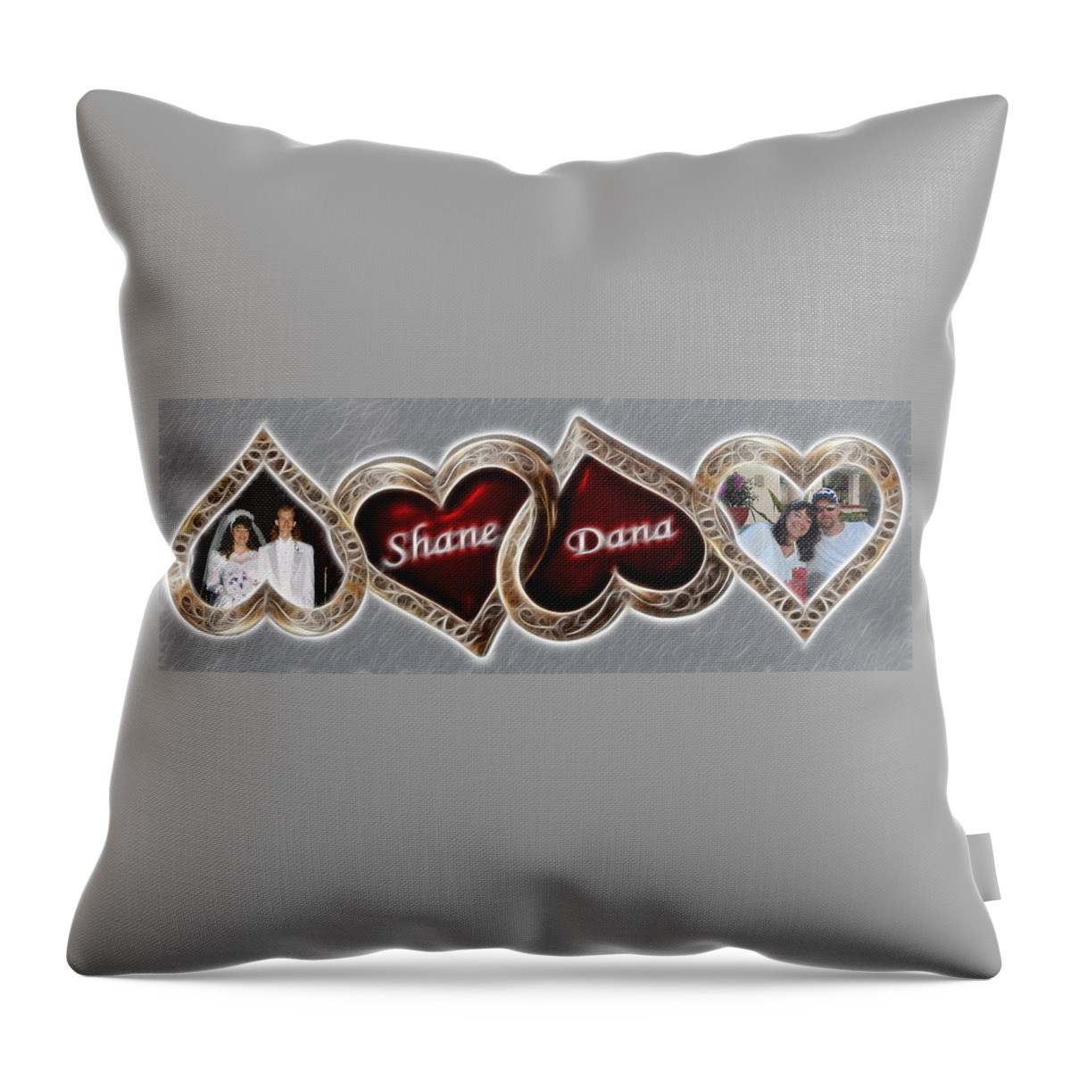 Hearts Throw Pillow featuring the photograph Custom Hearts by Shane Bechler