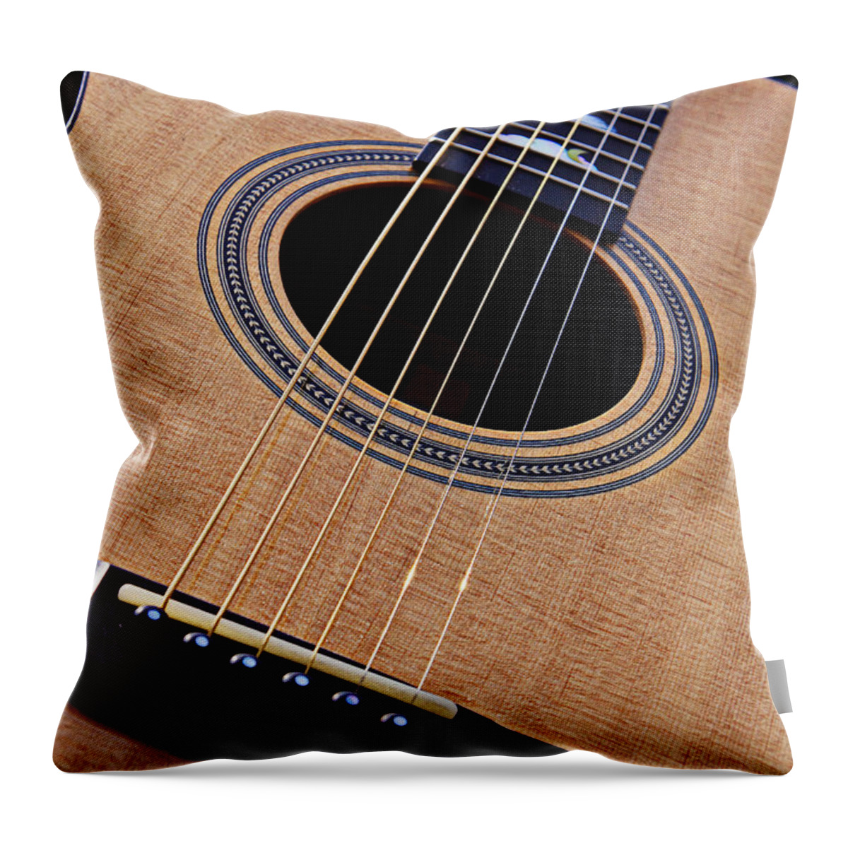 Guitar Throw Pillow featuring the photograph Custom Made Guitar by Garry Gay