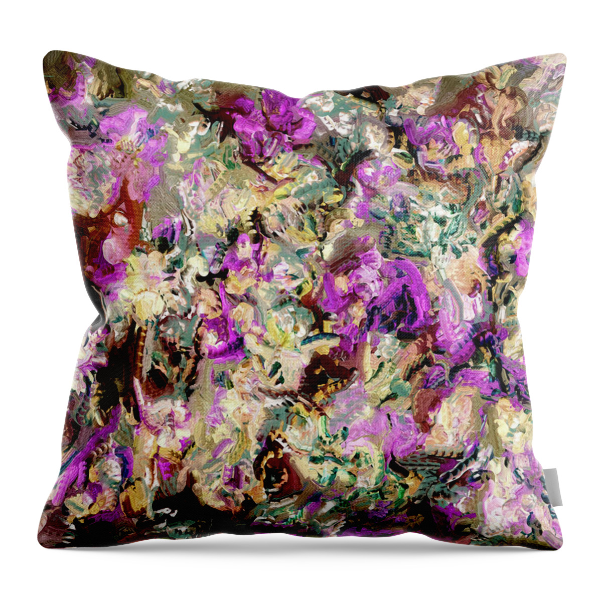 Cyber Painting Throw Pillow featuring the painting Cyber Painting by Don Wright