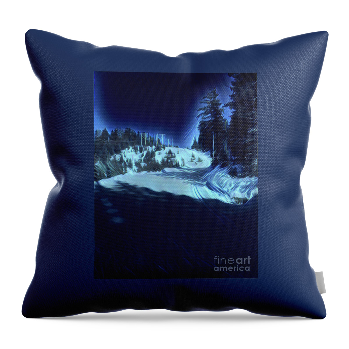 Blue Period Throw Pillow featuring the photograph Cypress Bowl, W. Vancouver, Canada by Bill Thomson