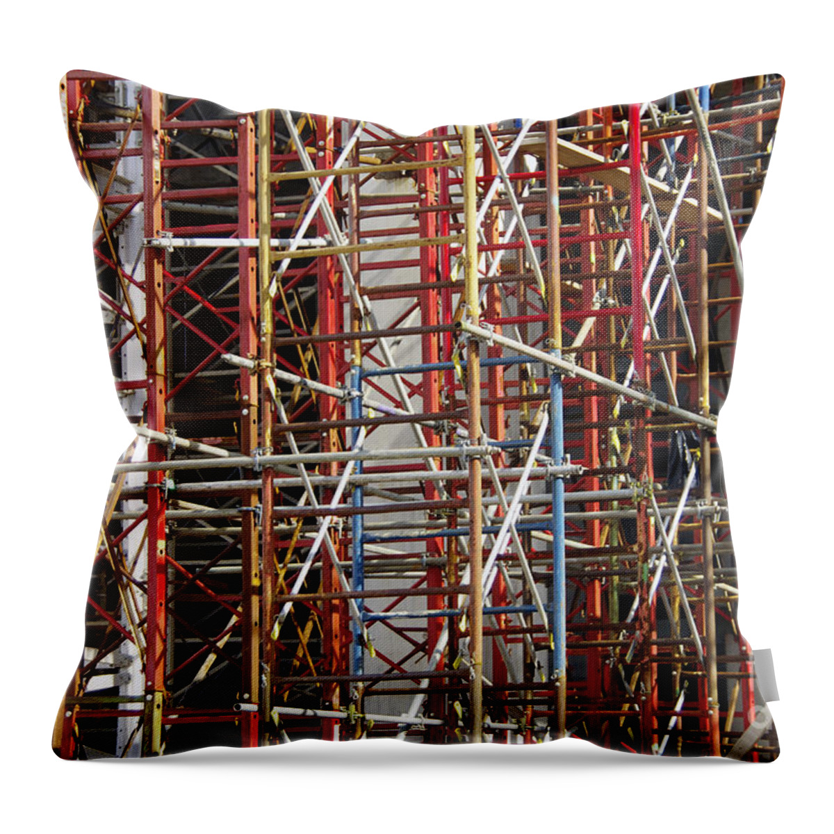 Scaffold Throw Pillow featuring the photograph Dads Sock Drawer by Scott Evers