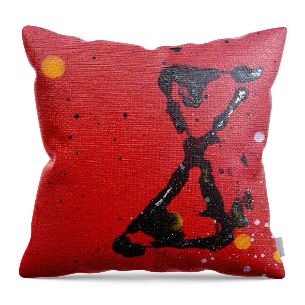 Endelss Throw Pillow featuring the painting Daily Abstraction 218020701B by Eduard Meinema