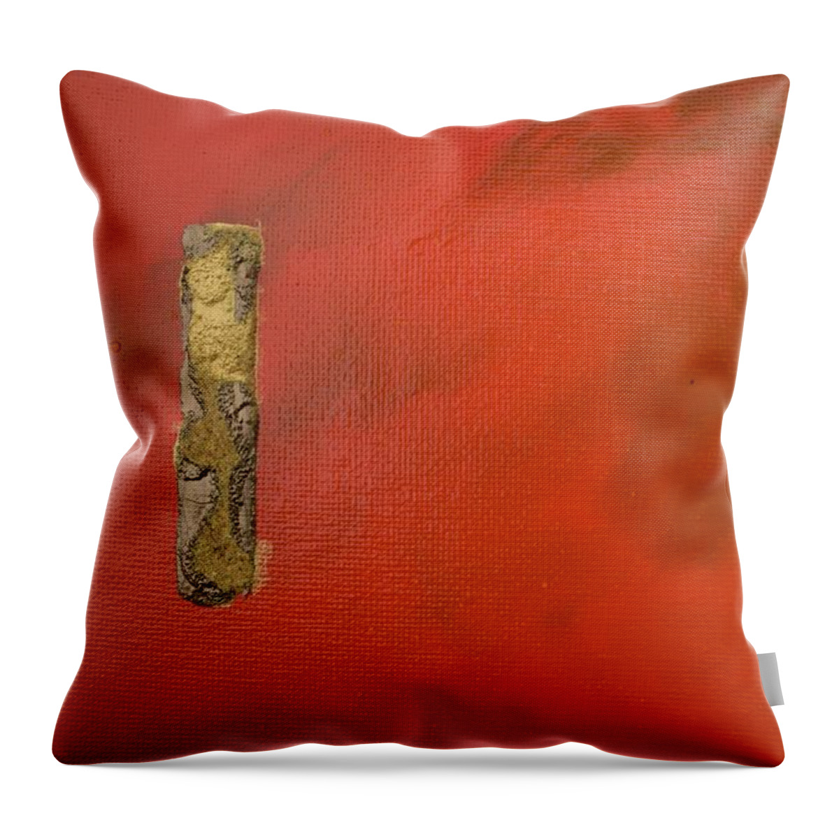 Golden Nugget Throw Pillow featuring the painting Daily Abstraction 218022101B by Eduard Meinema