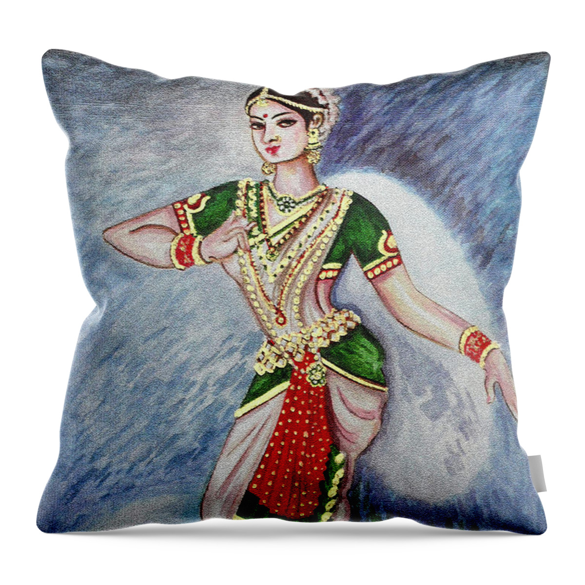 Dance Throw Pillow featuring the painting Dance 2 by Harsh Malik