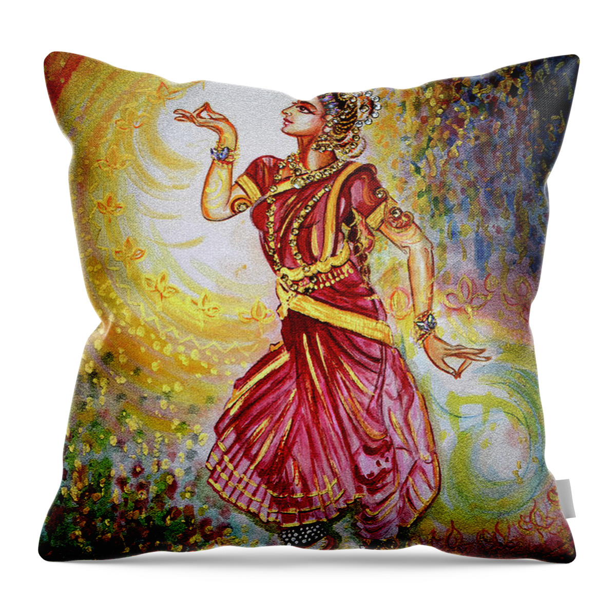Dance Throw Pillow featuring the painting Dance by Harsh Malik