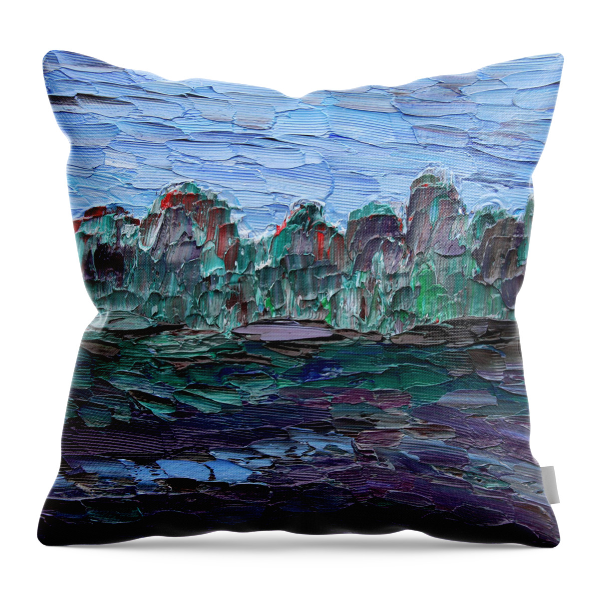 Life Throw Pillow featuring the painting Dance in the Rain by Vadim Levin