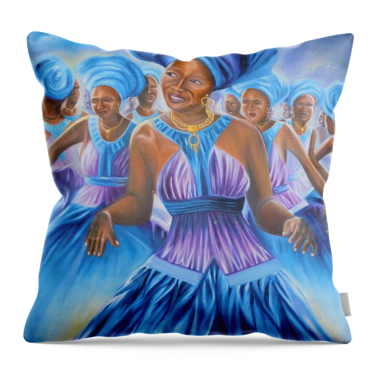 House Throw Pillow featuring the painting Dance Tune by Olaoluwa Smith