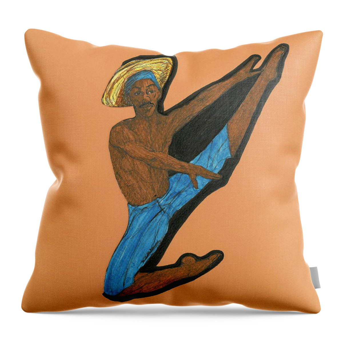Dancer Throw Pillow featuring the painting Dancer by Michelle Gilmore