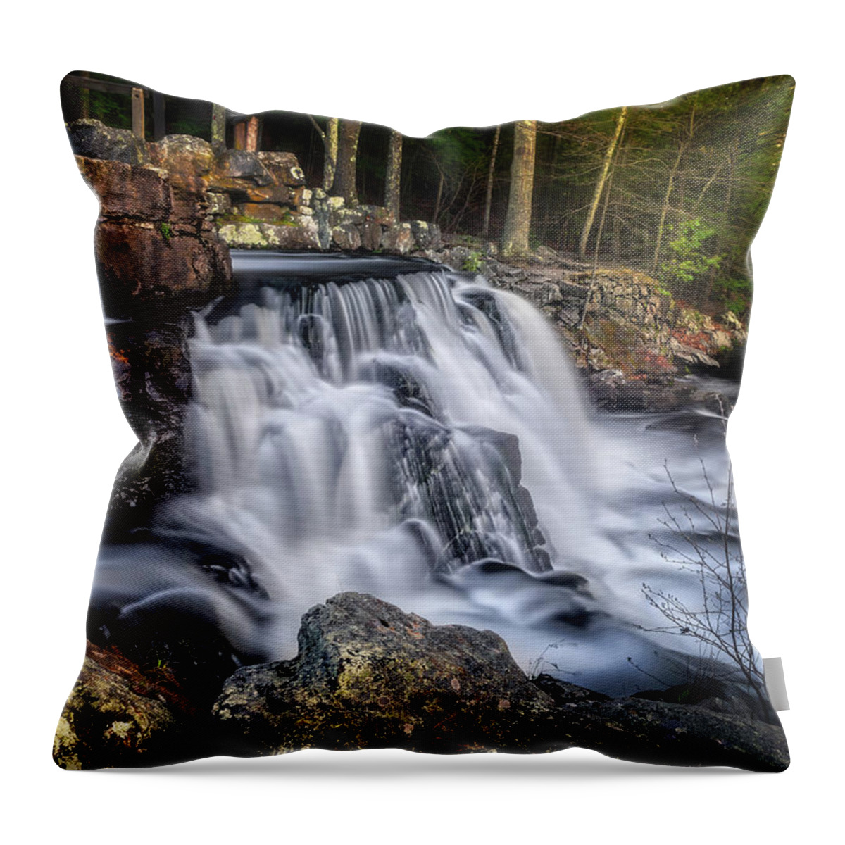 2017 Throw Pillow featuring the photograph Dancing Cascades by Simmie Reagor