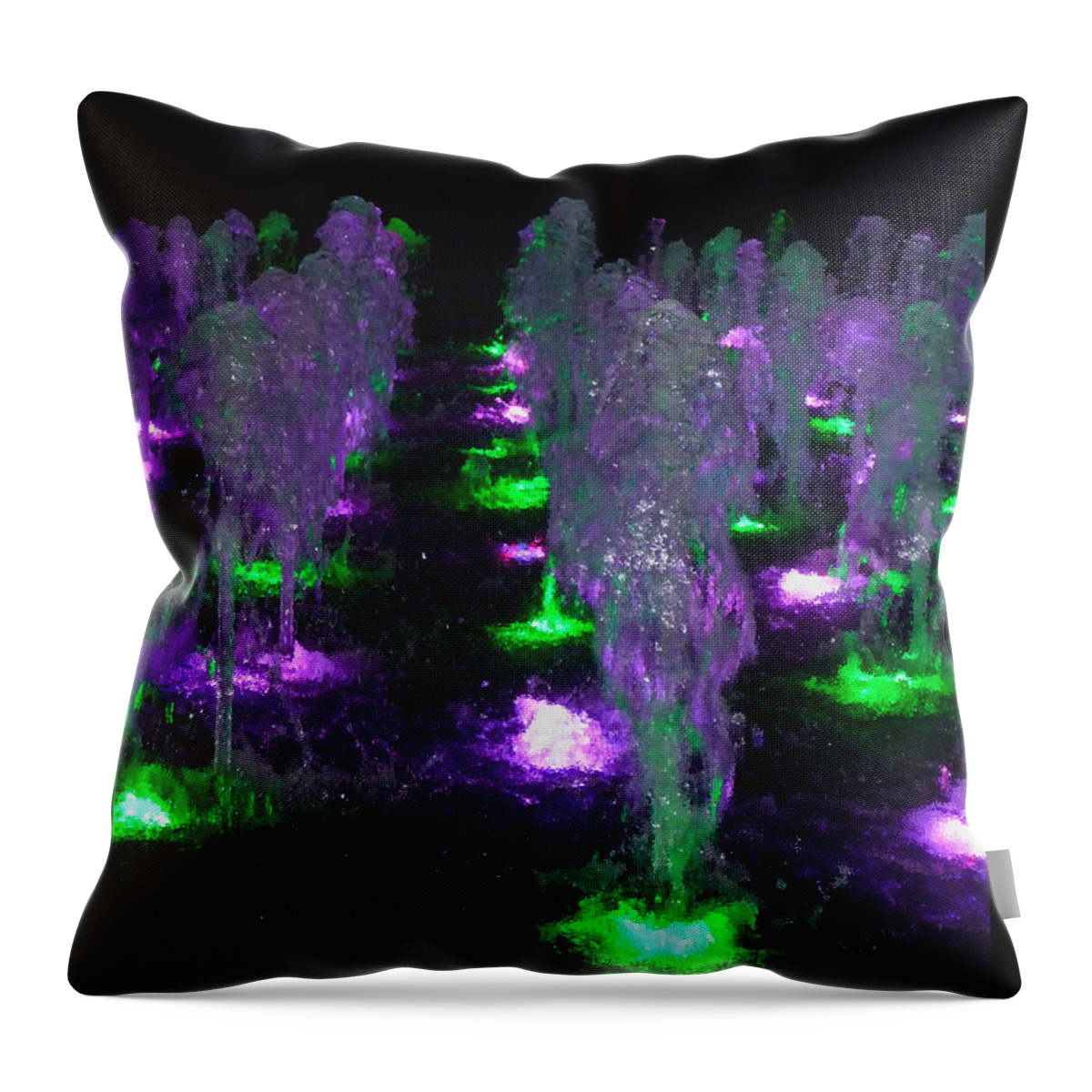 Water Throw Pillow featuring the photograph Dancing Waters No 3 by Margie Avellino