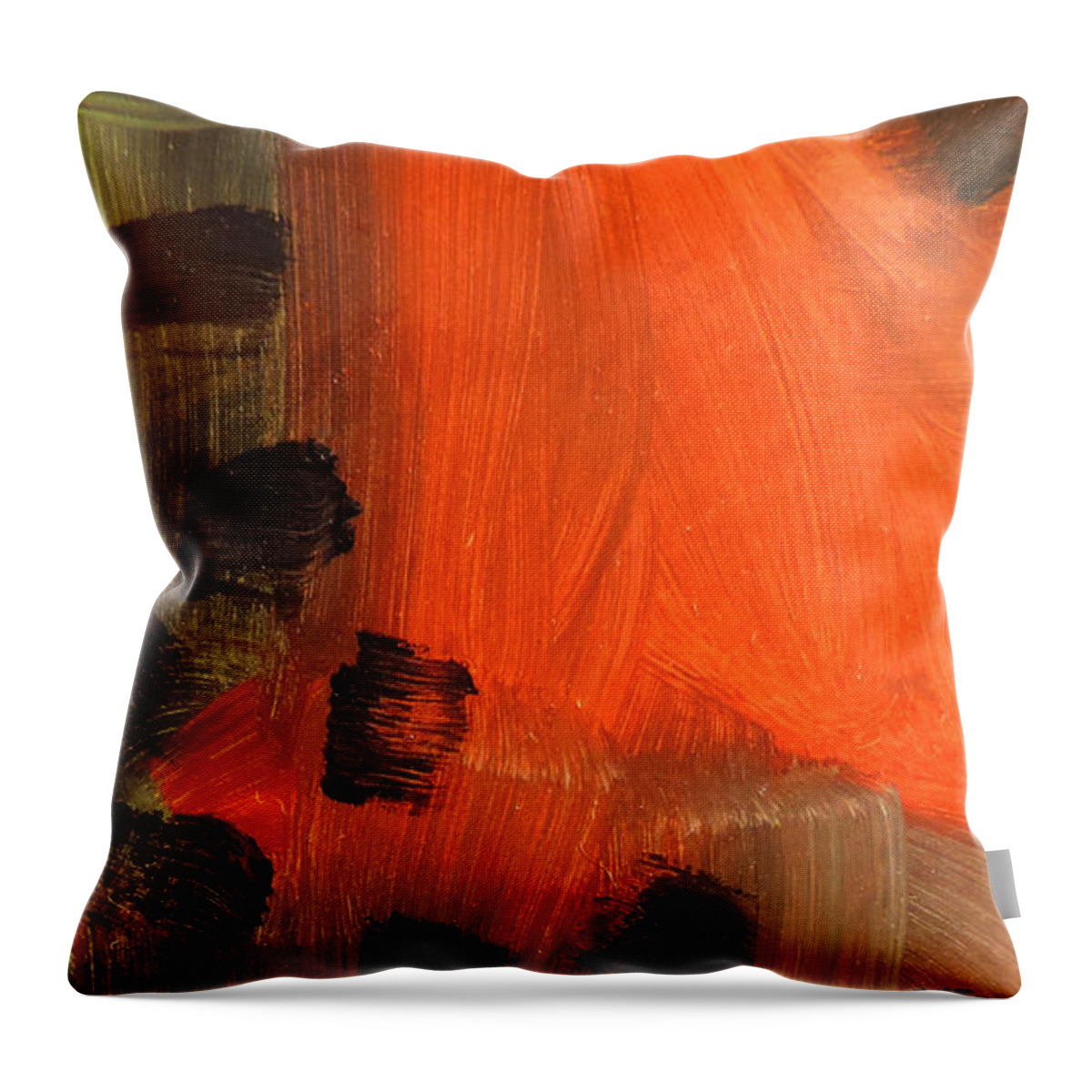 Abstract Design Decorative Modern Interior Design Bold Rich Color Art Fine Art Contemporary Decorate Throw Pillow featuring the painting Dante's Inferno by T S Carson