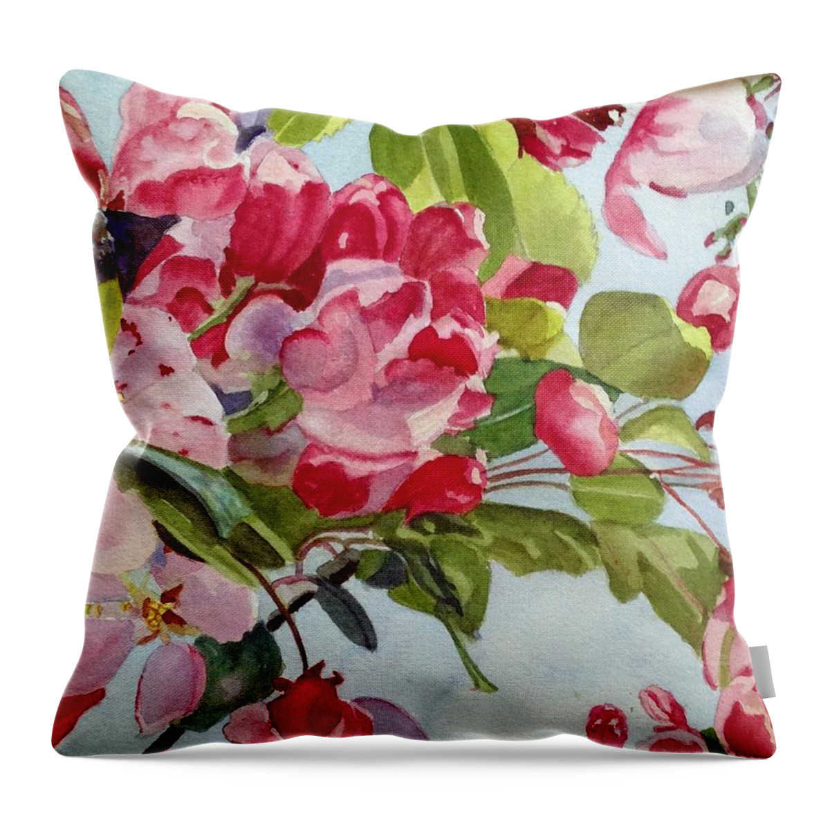 Dappled Throw Pillow featuring the painting Dappled by Nicole Curreri