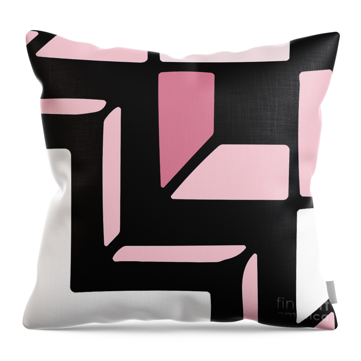 Art Deco Throw Pillow featuring the painting Daring Deco II by Mindy Sommers