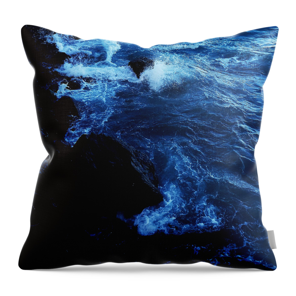 St Ives Throw Pillow featuring the digital art Dark Water by Julian Perry