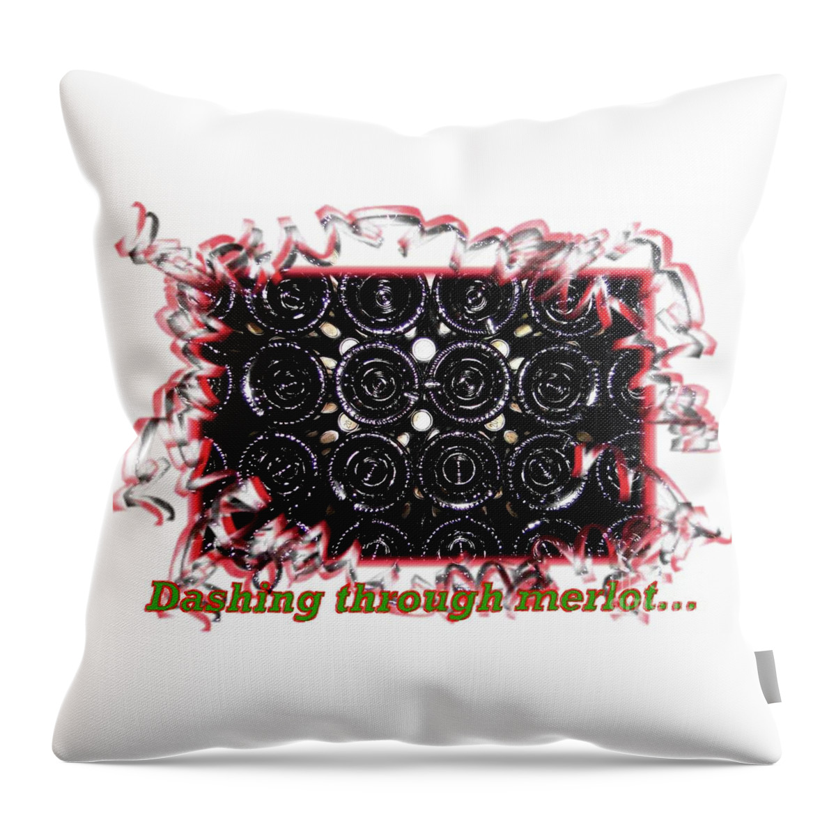 Wine Throw Pillow featuring the photograph Dashing Through Merlot by Barbie Corbett-Newmin