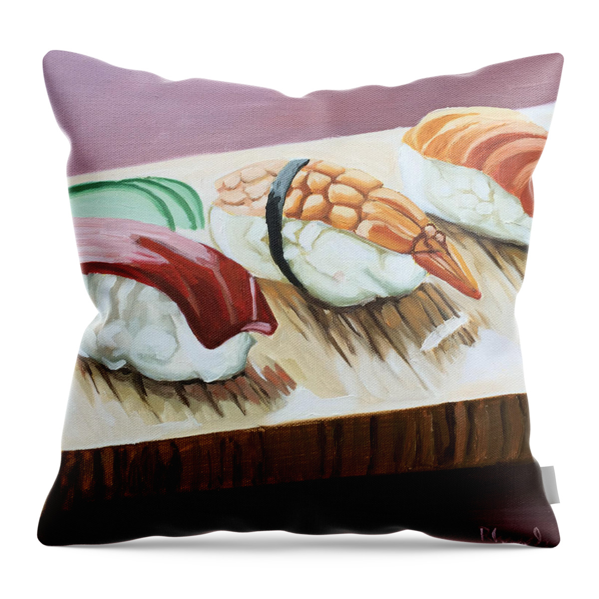 Realism Throw Pillow featuring the painting Date Night by Nathan Rhoads