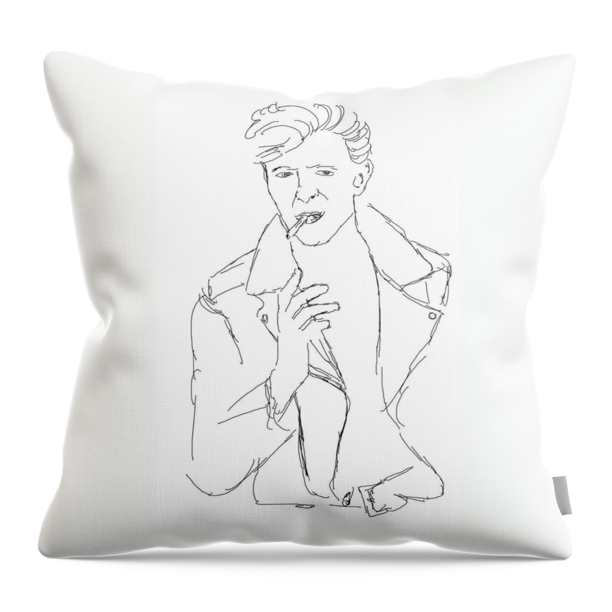David Bowie Throw Pillow featuring the photograph David Bowie by Angela Murray