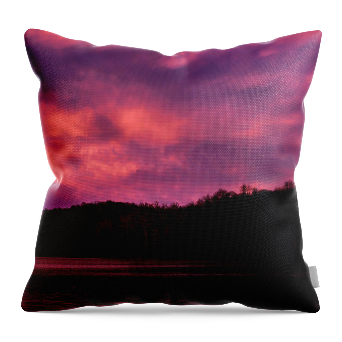 Big Ditch Wildlife Management Area Throw Pillow featuring the photograph Dawn at the Dock by Thomas R Fletcher