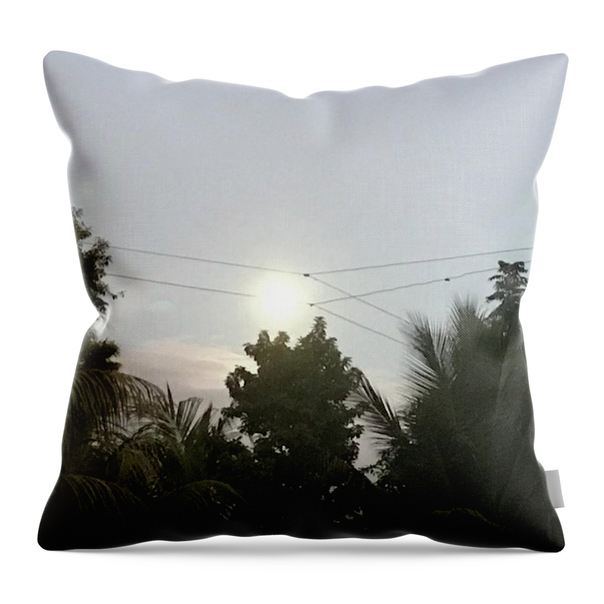 Moon Throw Pillow featuring the photograph Day Moon by Vely