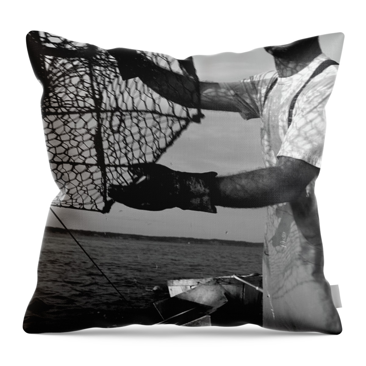 Crabs Throw Pillow featuring the photograph Day on the water by La Dolce Vita