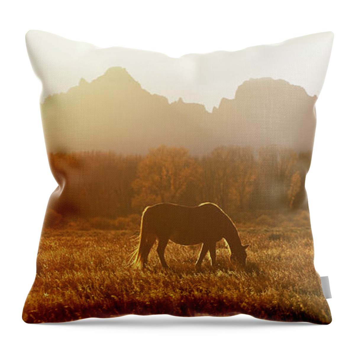 Agriculture Throw Pillow featuring the photograph Daydreams haze by Kadek Susanto