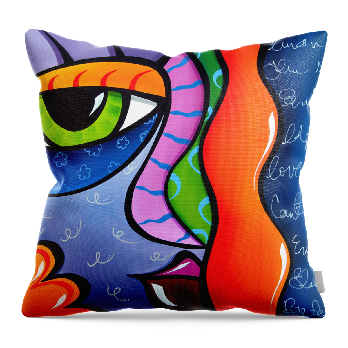 Pop Art Throw Pillow featuring the painting Daylight by Tom Fedro