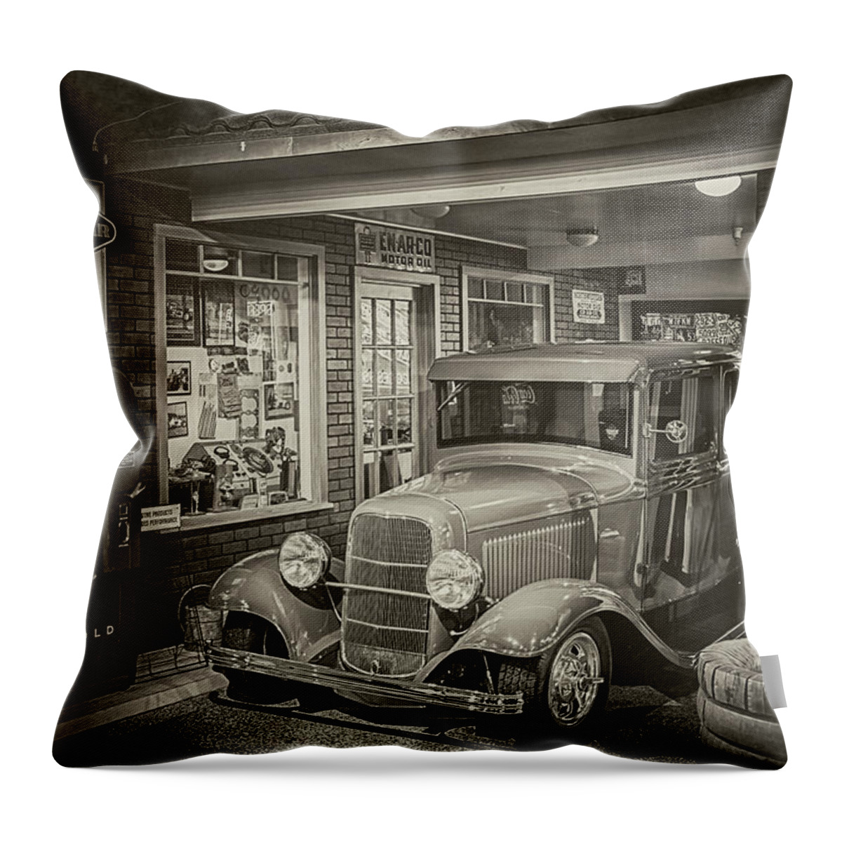 Automotive Throw Pillow featuring the photograph Days Gone Bye by Susan Rissi Tregoning