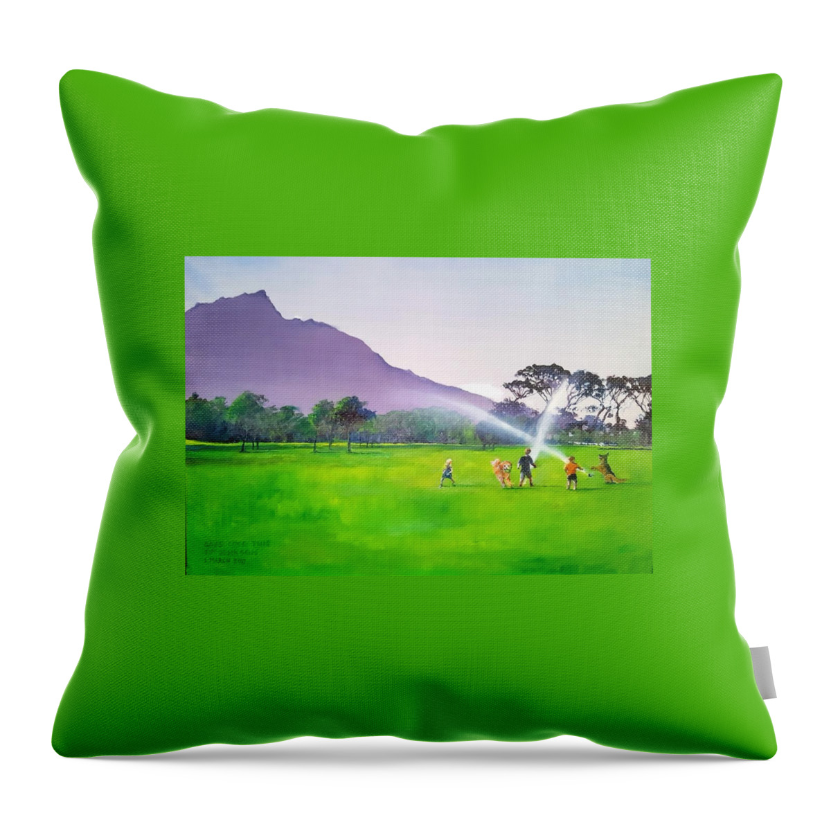 Rondebosch Throw Pillow featuring the painting Days Like This by Tim Johnson