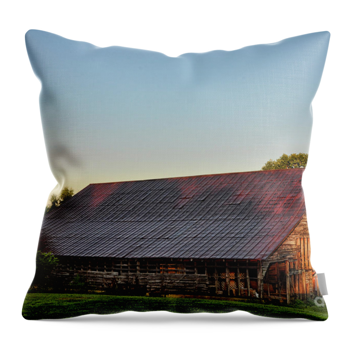 Barn Throw Pillow featuring the photograph Days of Thunder Barn by Randy Rogers