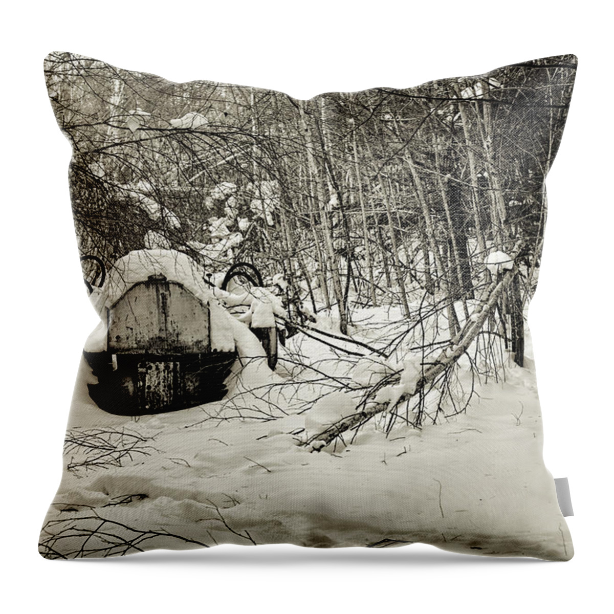 Bulldozer Throw Pillow featuring the photograph Dead End by Sue Capuano