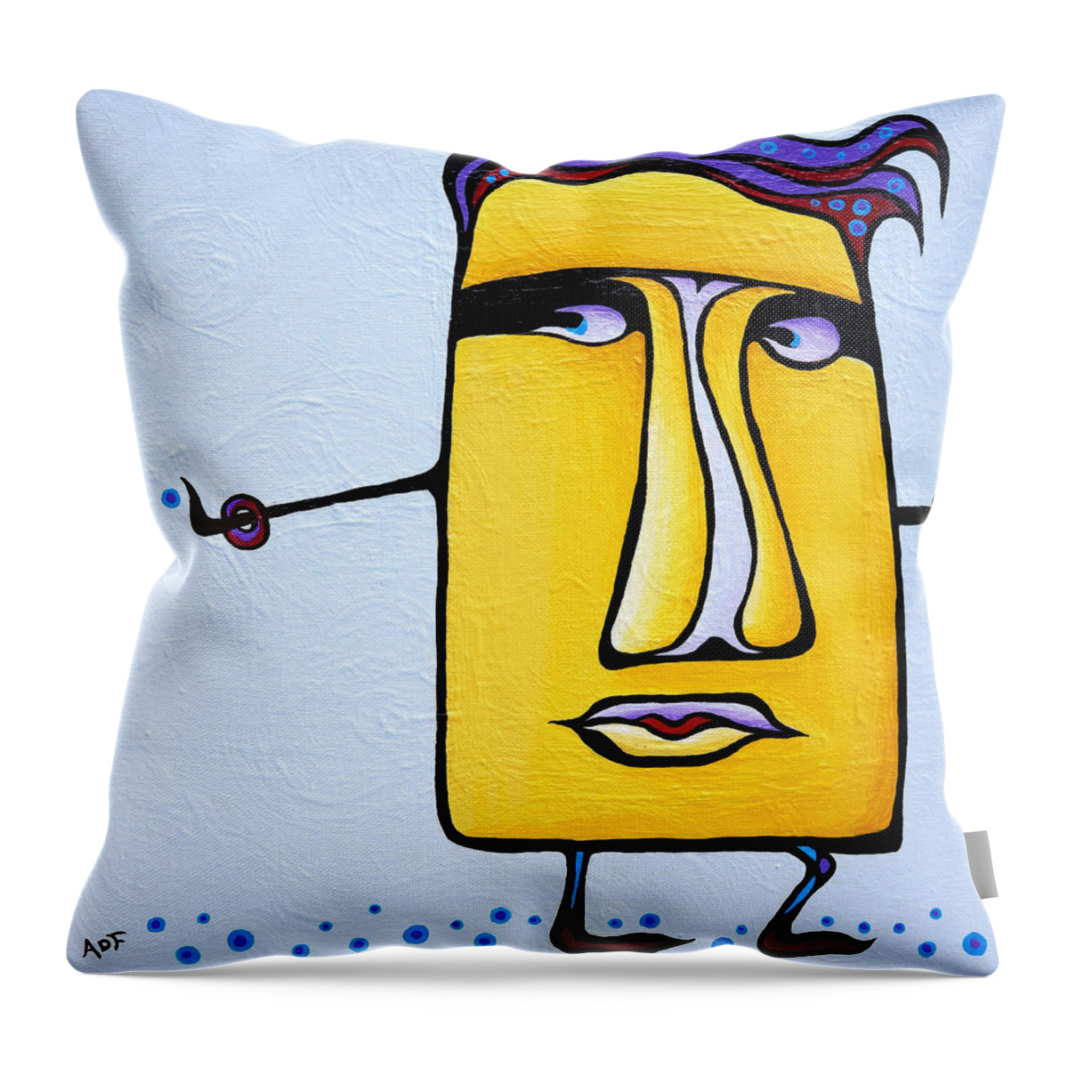 Deadly Throw Pillow featuring the painting Deadly Doris by Amy Ferrari