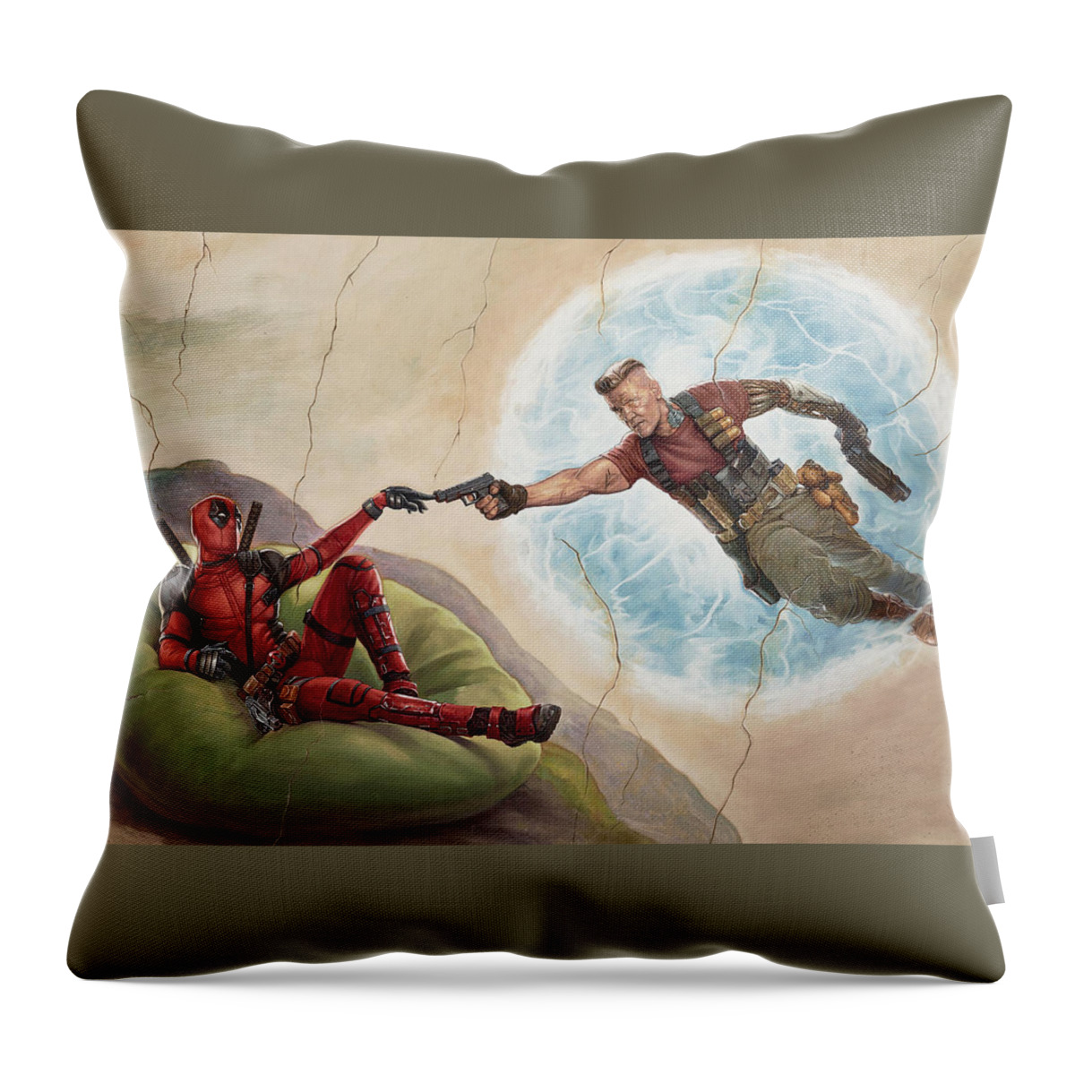Deadpool 2 Throw Pillow featuring the digital art Deadpool 2 by Super Lovely