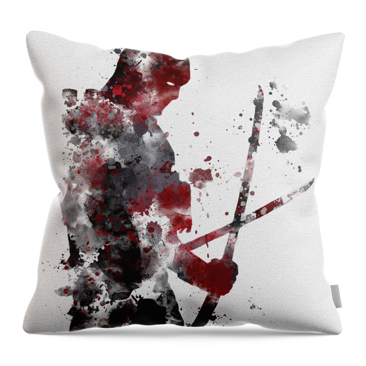 Deadpool Throw Pillow featuring the mixed media Deadpool by My Inspiration