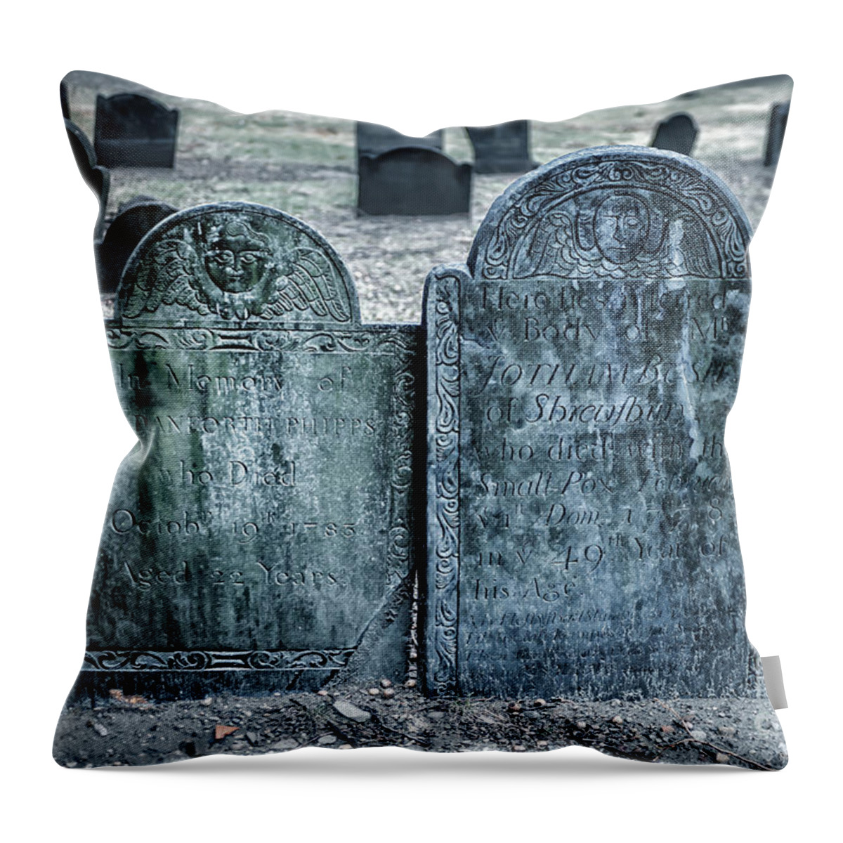 Cemetery Throw Pillow featuring the photograph Death by Smallpox by Tamyra Ayles
