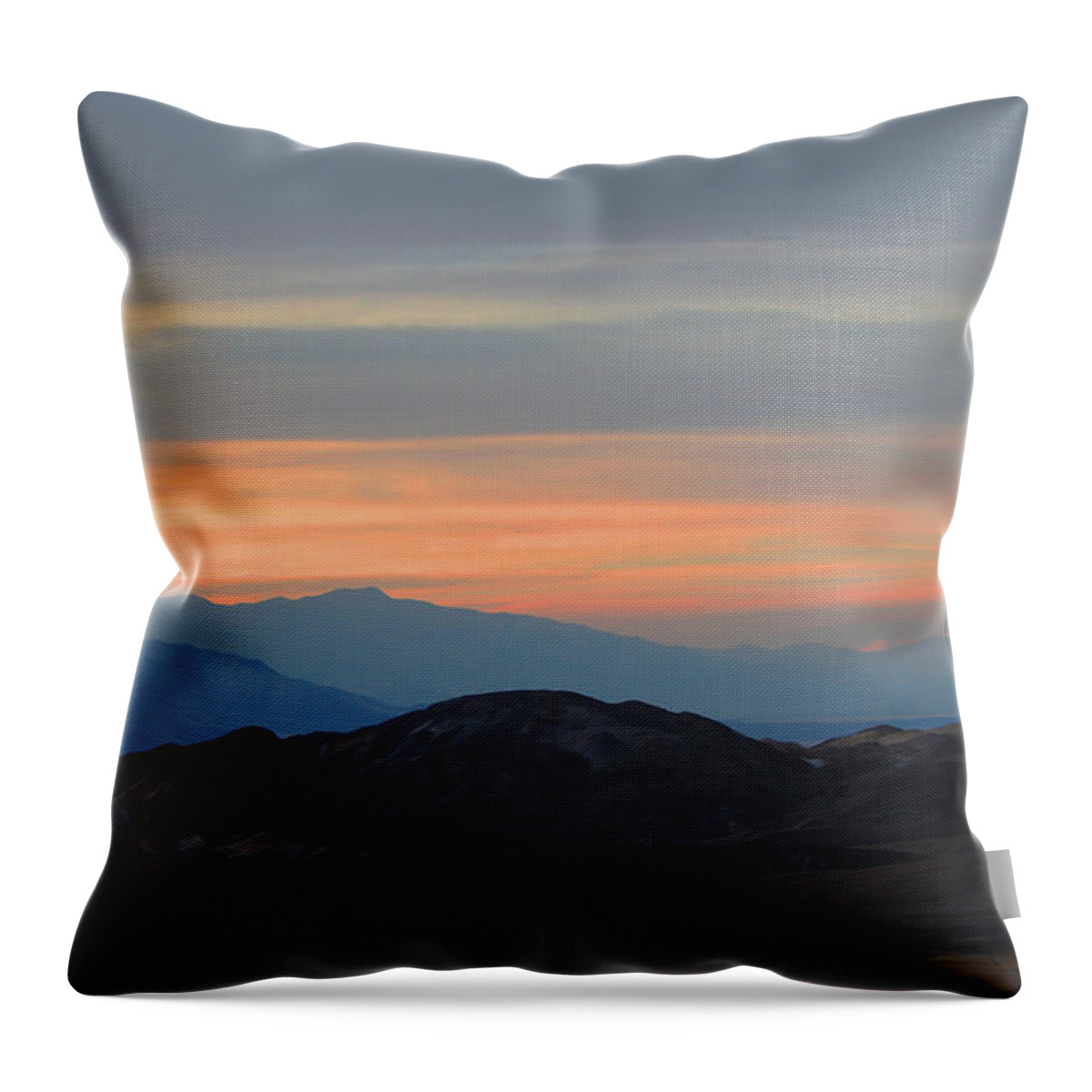 Landscape Throw Pillow featuring the photograph Death Valley Sunset by Stephanie Grant