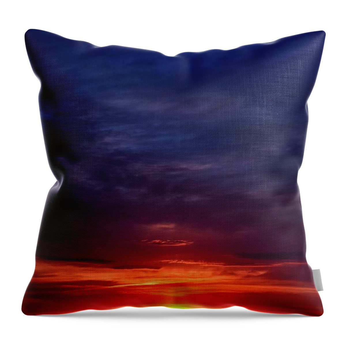 Sunrise Throw Pillow featuring the photograph Deep Color Sunrise by Larkin's Balcony Photography