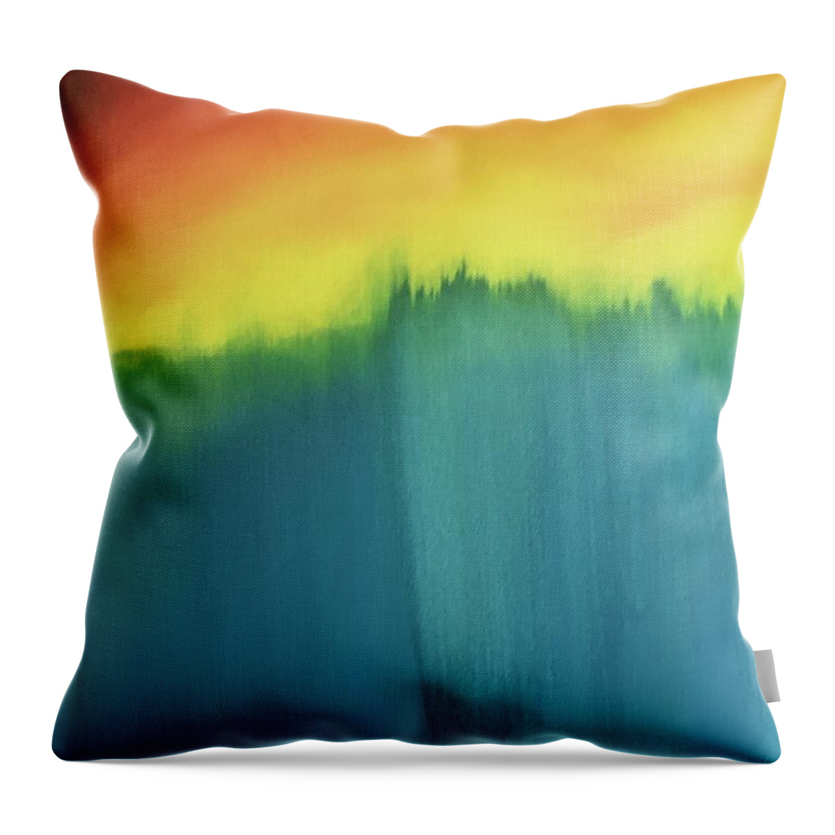 Oil Abstract Throw Pillow featuring the painting Deep Feelings by Michael Silbaugh