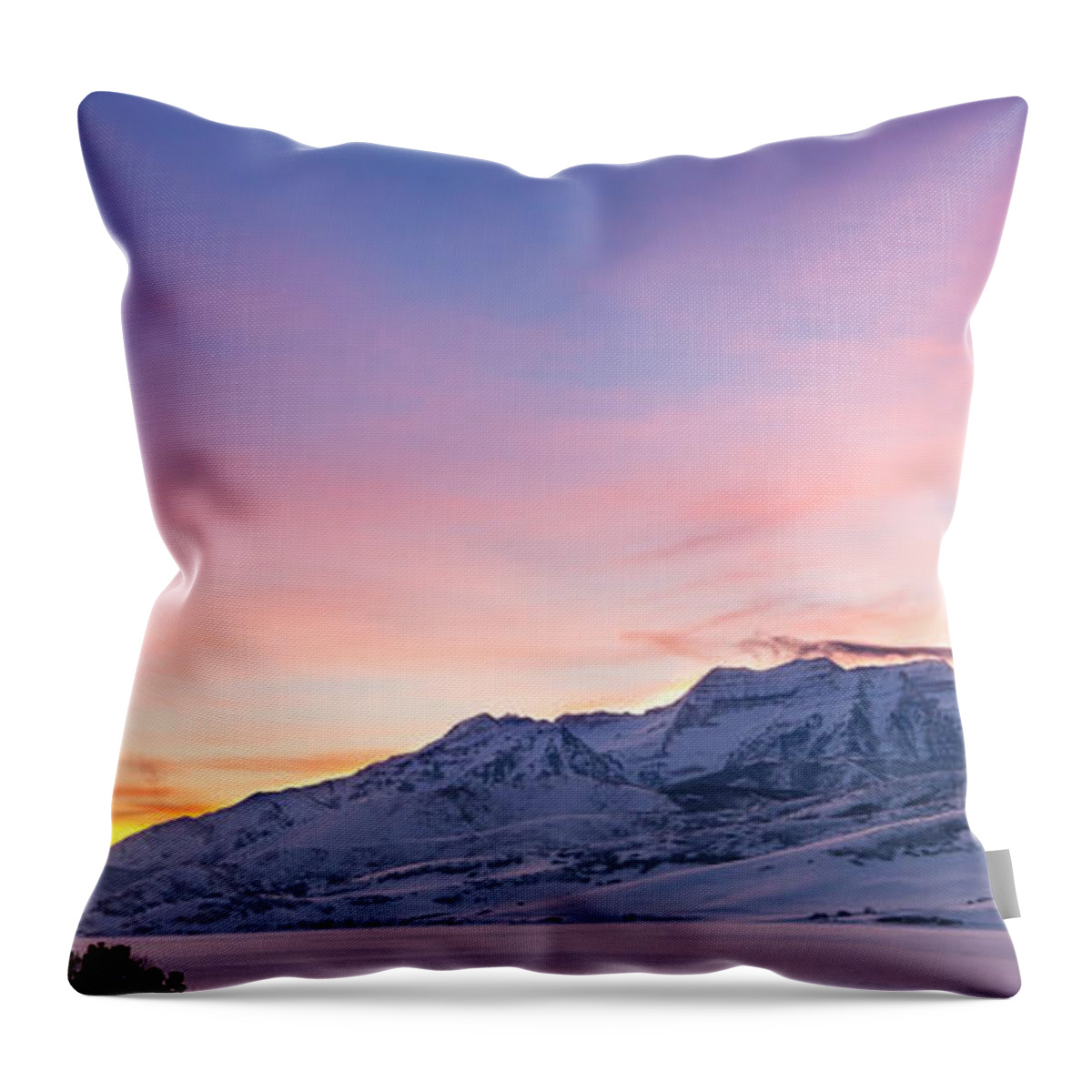 Sunset Throw Pillow featuring the photograph Deer Creek Sunset by TL Mair