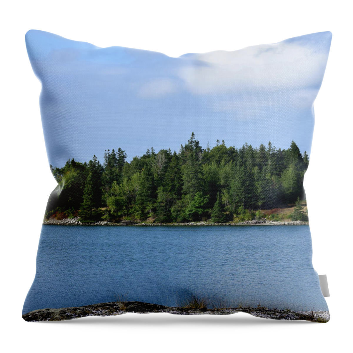 Maine Throw Pillow featuring the photograph Deer Isle, Maine No. 5 by Sandy Taylor