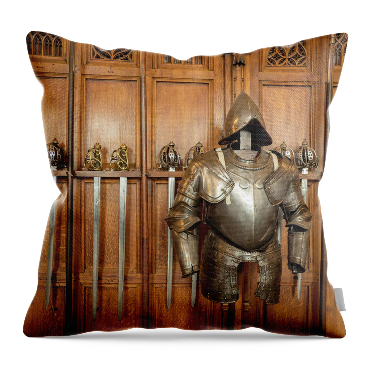 Defensive Throw Pillow featuring the photograph Defensive Decoration by Jean Noren