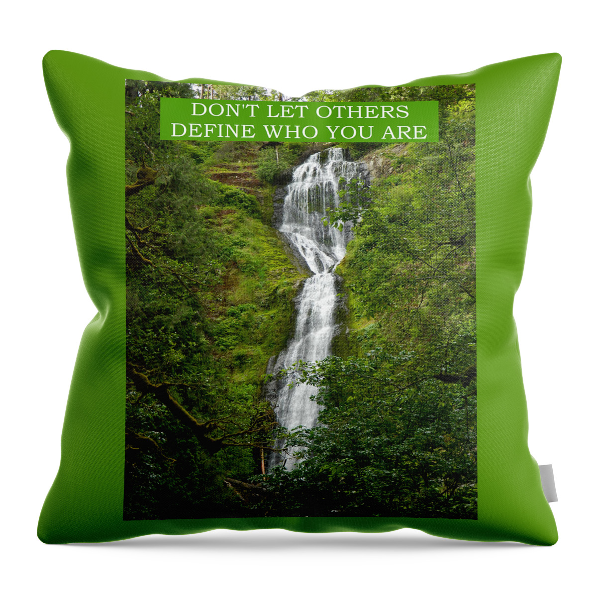 Waterfalls Throw Pillow featuring the photograph Define Yourself by Gallery Of Hope