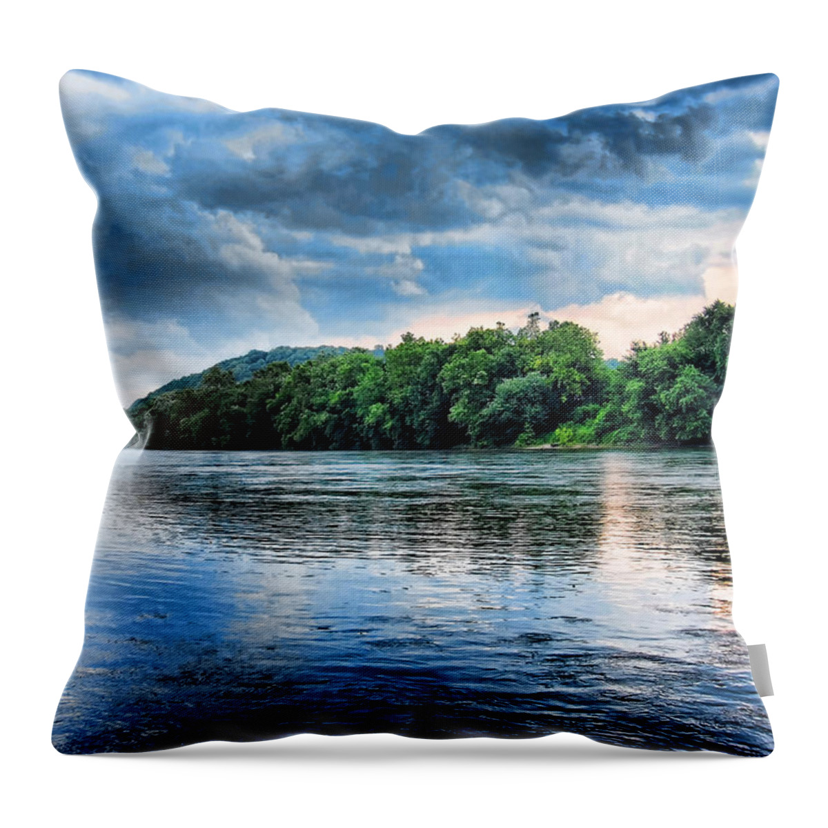 Delaware River Throw Pillow featuring the photograph Delaware River by Michael Dorn