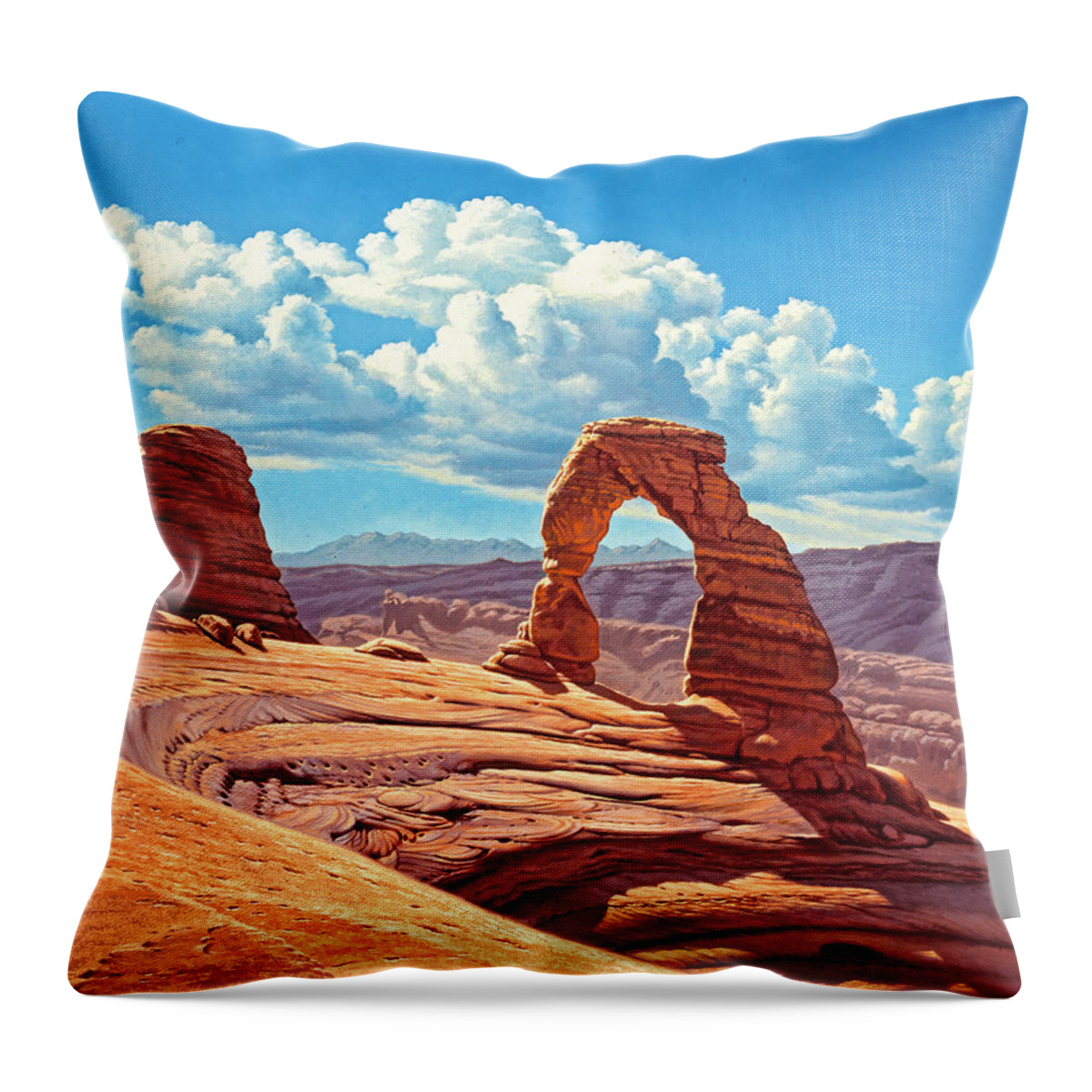 #faatoppicks Throw Pillow featuring the painting Delicate Arch by Paul Krapf