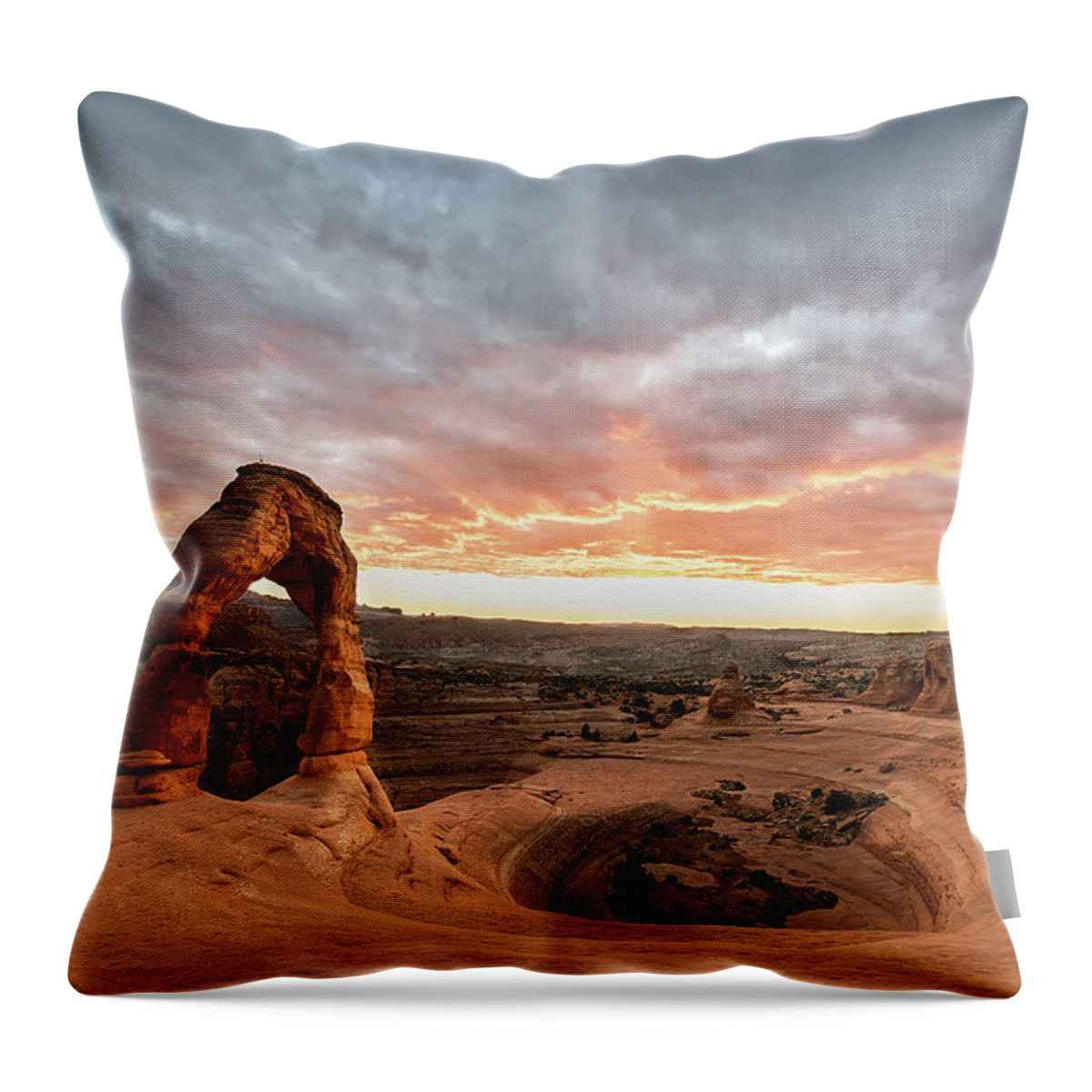 Photograph Throw Pillow featuring the photograph Delicate at Sunset by Jon Glaser